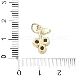 Breloques en laiton avec zircone cubique de micro pave&nbsp;KK-K368-04C-G