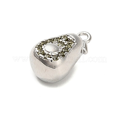 Pendentifs avec zircon cubiques à micro-pavés en laiton&nbsp;KK-L229-001P-09