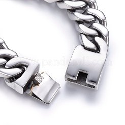 Bracciali con catene a maglie in acciaio inossidabile 304 anti-ossidazione&nbsp;BJEW-E346-07B-P
