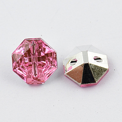 2-Loch-taiwan Acryl Strass Achteck Tasten&nbsp;BUTT-F016-13mm-26