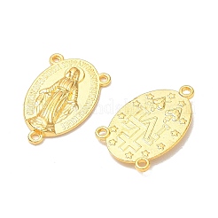 Eslabones del componente de la lámpara de la aleación del estilo tibetano de la Virgen María tallada ovalada sagrada&nbsp;TIBEP-LF0961YKG-G-FF