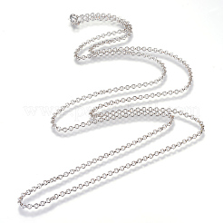 Eisen Rolo Ketten Halskette machen&nbsp;X-MAK-R015-45cm-P