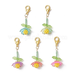 Ensembles de pendentifs décoratifs en perles de verre et en acrylique faits à la main&nbsp;HJEW-MZ00255