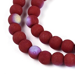 Fili di perline di vetro opaco satinato&nbsp;GLAA-T032-P4mm-MBB23
