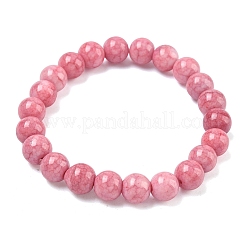 Braccialetti elasticizzati da donna con perline di vetro craquelé opaco da 10 mm&nbsp;BJEW-PH01823-15