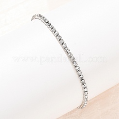 304 Edelstahl-Cup-Kettenarmbänder mit Strassen für Damen&nbsp;BJEW-P376-01P-01