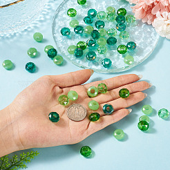 54 Stück 6 Farben grünes Farbthema Glas European Beads&nbsp;GPDL-TA0001-11