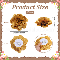 Blumenbroschen aus Polyester&nbsp;JEWB-WH0039-56B