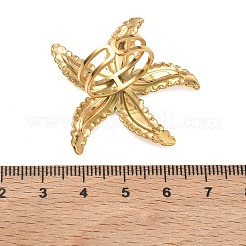 Anillos de puño abiertos de acero inoxidable 304 esmaltados para mujer&nbsp;RJEW-K320-03G-03