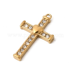 Pendentifs en strass en acier inoxydable 304&nbsp;STAS-B128-09G-02