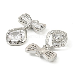 Pendentifs avec zircon cubiques à micro-pavés en laiton&nbsp;KK-C107-20B-P