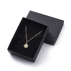 Collana in ottone con zirconi cubici micro pavè&nbsp;NJEW-JN02671-01