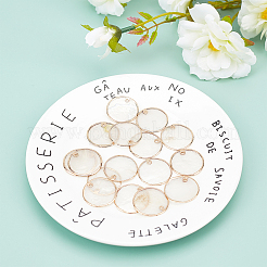 Galvanische natürliche Capiz Shell Anhänger&nbsp;SHEL-CA0001-001