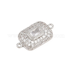 Dijes de conector de circonio cúbico micro pavé de latón&nbsp;CU-CBAAB9C-01P-02
