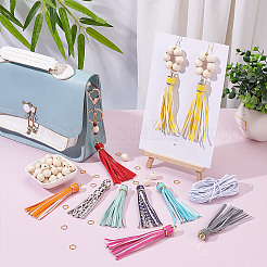 DIY-Sets zum Basteln von Schlüsselanhängern mit Quasten aus Kunstleder&nbsp;DIY-NB0013-60