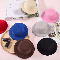 8 Stück 8 Farben Eva Stoff Pillbox Stewardess Fascinator Hut Basis für Millinery&nbsp;AJEW-GF0010-94