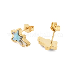 Ionenbeschichtung (IP) 3 Paar 3 Stile 304 Edelstahl Stern & Mond Ohrringe&nbsp;EJEW-A114-08G