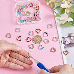36 pièces pendentifs en alliage de 12 couleurs avec strass&nbsp;RB-HY0001-06