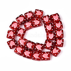 Spruzzo verniciato lampwork perline fatti a mano&nbsp;LAMP-N035-02G