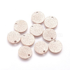 Breloques en acier inoxydable 304 plaquées par ions (IP)&nbsp;STAS-E455-02RG-10mm