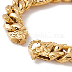 Armband mit ovalen Gliederketten aus Kristall-Strassen&nbsp;BJEW-E107-05G-02