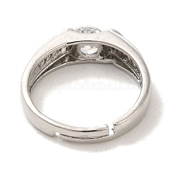 Mikropavé-Zirkonia-Ringe aus Messing für Damen&nbsp;RJEW-E295-21P