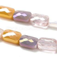Chapelets de perles en verre électroplaqué&nbsp;EGLA-P068-01A-09