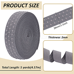 5 iarda di cordino/fascia elastica in poliestere piatto da ricamo&nbsp;OCOR-WH0016-10A