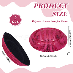 Boina francesa de poliéster para mujer&nbsp;AJEW-WH0248-760F