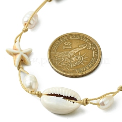 Collane con ciondolo in conchiglia e turchese sintetico&nbsp;NJEW-TA00178