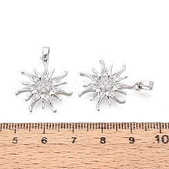 Pendentifs en laiton zircon cubique transparent&nbsp;KK-T075-86P