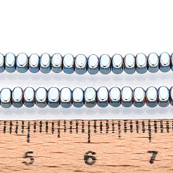 Brins de perles d'hématite non magnétiques synthétiques galvanisées&nbsp;G-T139-61C