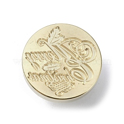 Teste di francobolli in ottone con sigillo di cera di buon natale&nbsp;LS-AJEW-M038-01S-G