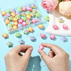 50pcs 10 Arten undurchsichtige Acrylperlen&nbsp;OACR-CJ0001-88