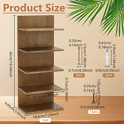 4-stufiger Sonnenbrillen-Organizer aus Holz zur Wandmontage&nbsp;ODIS-WH0043-184A