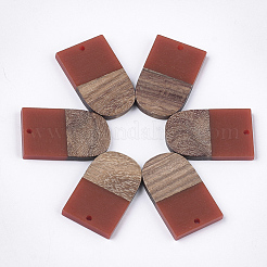 Pendentifs en bois de résine et de noyer&nbsp;RESI-S358-34