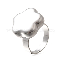 Verstellbarer Fingerring aus 304 Edelstahl&nbsp;RJEW-H244-02P