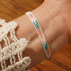 Bracelets tressés en perles de rocaille en verre pour femmes&nbsp;BK4423
