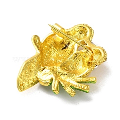 Specht goldene Zinklegierung Emaille Pin&nbsp;LS-JEWB-D068-02G-03