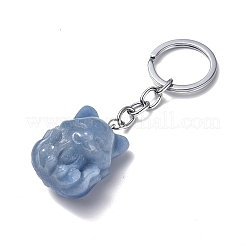 Schlüsselanhänger aus natürlichen/synthetischen Edelsteinen&nbsp;KEYC-P011-03P