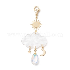 2 pz decorazioni pendenti in acrilico a forma di nuvola&nbsp;HJEW-JM04665