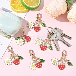 6 Uds decoraciones colgantes de esmalte de aleación&nbsp;HJEW-YW00525
