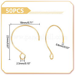 50 crochet de boucle d'oreille en acier inoxydable 304 avec placage ionique (IP)&nbsp;STAS-UN0058-52