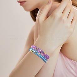 20 Stück Stretch-Armband-Set aus Glasperlen in 20 Farben&nbsp;BJEW-SW001593