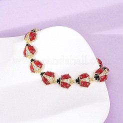 Bracelets en laiton micro pavé de zircones cubiques transparentes pour femmes&nbsp;BJEW-H209-08A-G