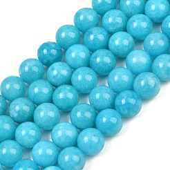 Chapelets de perles en jade blanc naturel teinté&nbsp;GG-CBAD029-A07-10mm