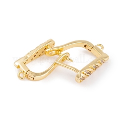 Risultati degli orecchini a cerchio in ottone con zirconi cubici con placcatura a cremagliera&nbsp;KK-S374-04G-02