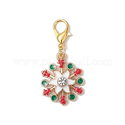 10 pz decorazioni pendenti in lega smaltata natalizia&nbsp;HJEW-JM03681