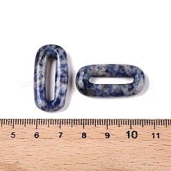 Natürliche blaue Fleck Jaspis ovale Anhänger&nbsp;G-N342-105K