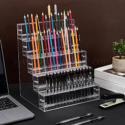 Estante vertical organizador de exhibición de acrílico de 5 nivel&nbsp;ODIS-WH0331-59